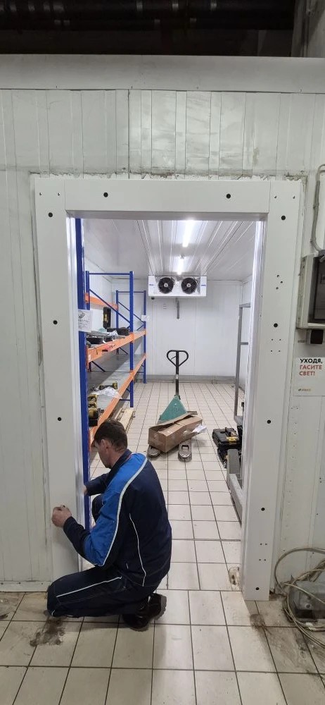 Двери холодильные откатные ОД ПХ 1010 2190 RAL 9003/RAL 9003 0 Н Лев ПХ (3 шт) завод – производитель ООО "ПрофХолод", Россия для ООО "О`КЕЙ". (май 2026 г.). Подготовка проема. Двери холодильные откатные ОД ПХ 1010 2190 RAL 9003/RAL 9003 0 Н Лев ПХ (3 шт) завод – производитель ООО "ПрофХолод", Россия для ООО "О`КЕЙ". (май 2026 г.). Подготовка проема.